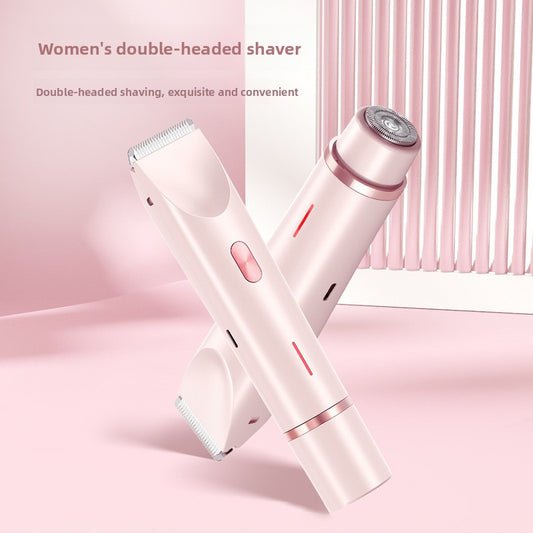 2-in-1 Double Head USB Rechargeable Hair Removal Shaver for Women