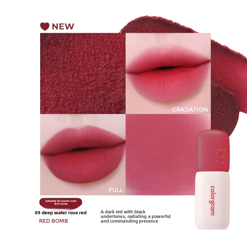 Korean Colorgram Matte Rice Cake Lip Gloss Velvet Lipstick for Lips and Cheeks Imported