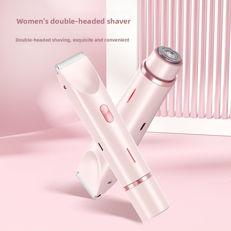 2-in-1 Double Head USB Rechargeable Hair Removal Shaver for Women