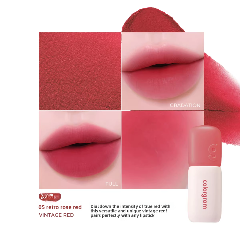 Korean Colorgram Matte Rice Cake Lip Gloss Velvet Lipstick for Lips and Cheeks Imported