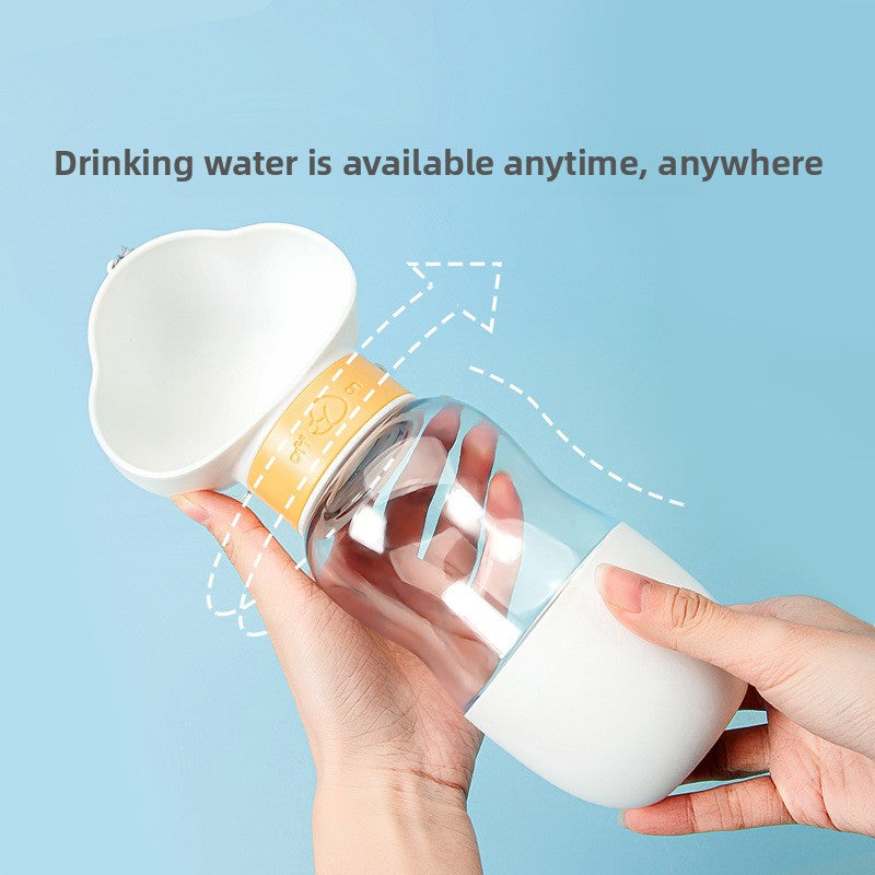 Portable Pet Water Bottle with Feeding Container (Leak-Proof & Outdoor Ready)