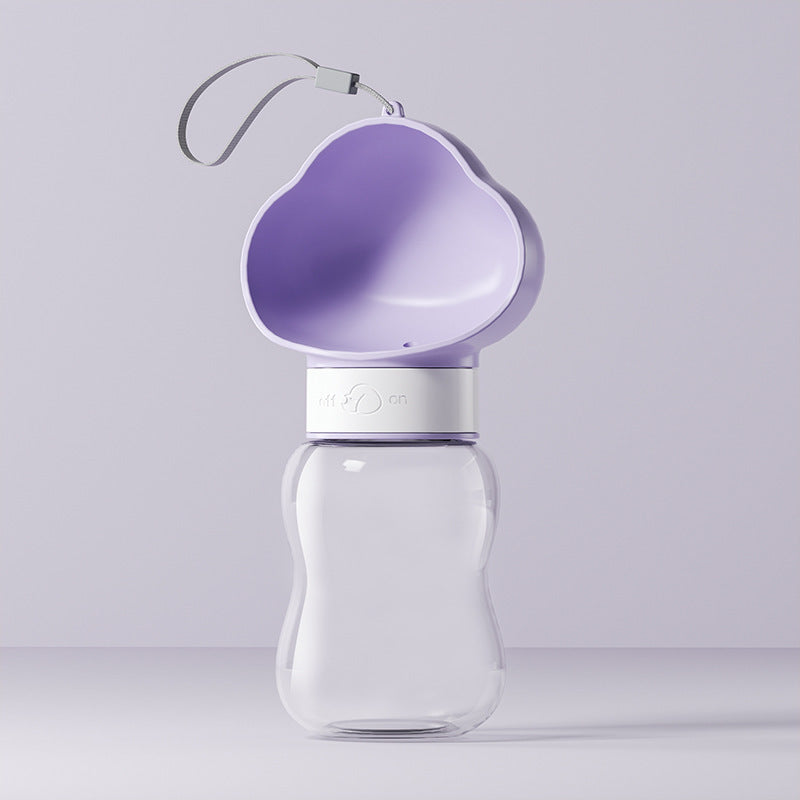 Portable Pet Water Bottle with Feeding Container (Leak-Proof & Outdoor Ready)