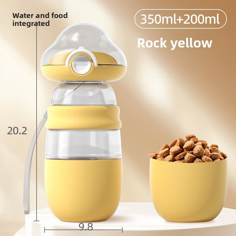 Portable Pet Water Bottle with Feeding Container (Leak-Proof & Outdoor Ready)