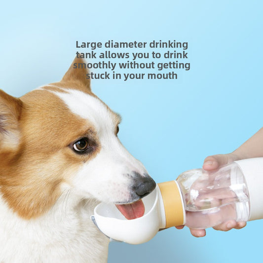 Portable Pet Water Bottle with Feeding Container (Leak-Proof & Outdoor Ready)